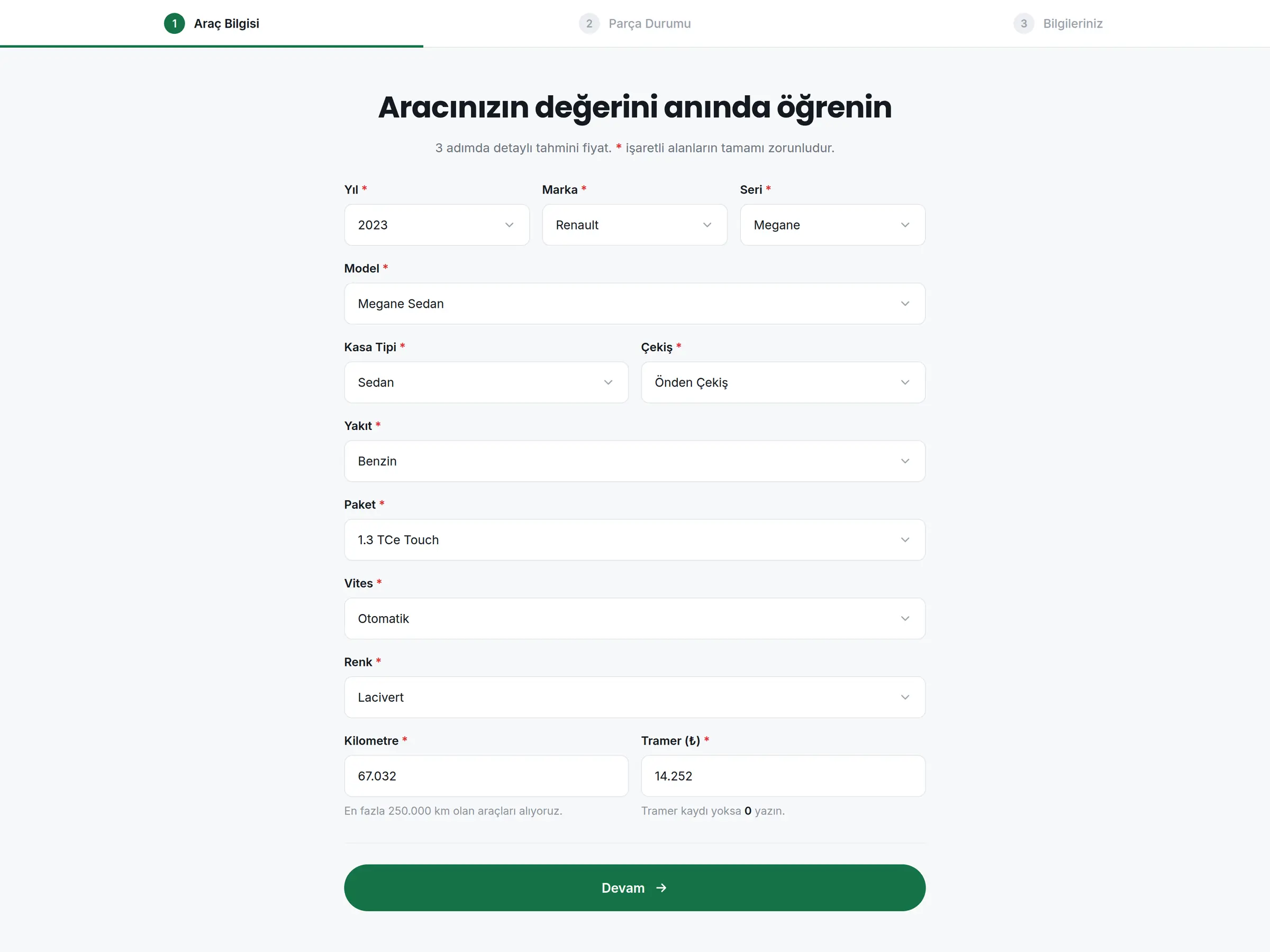Değerleme Sihirbazı & İnteraktif Hasar Şeması